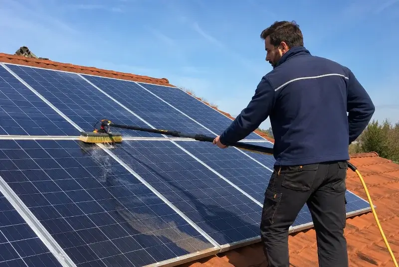 Nettoyage et entretien de panneaux solaires à Longes